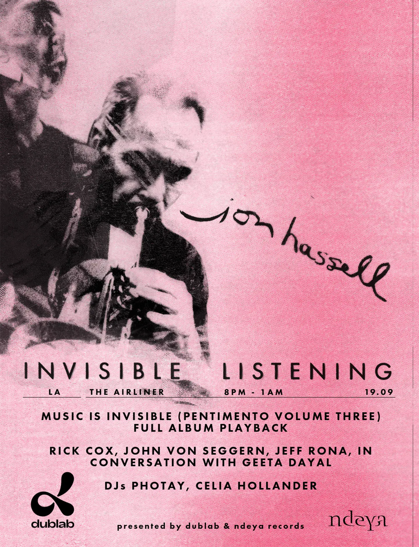 Jon Hassell Listening Party