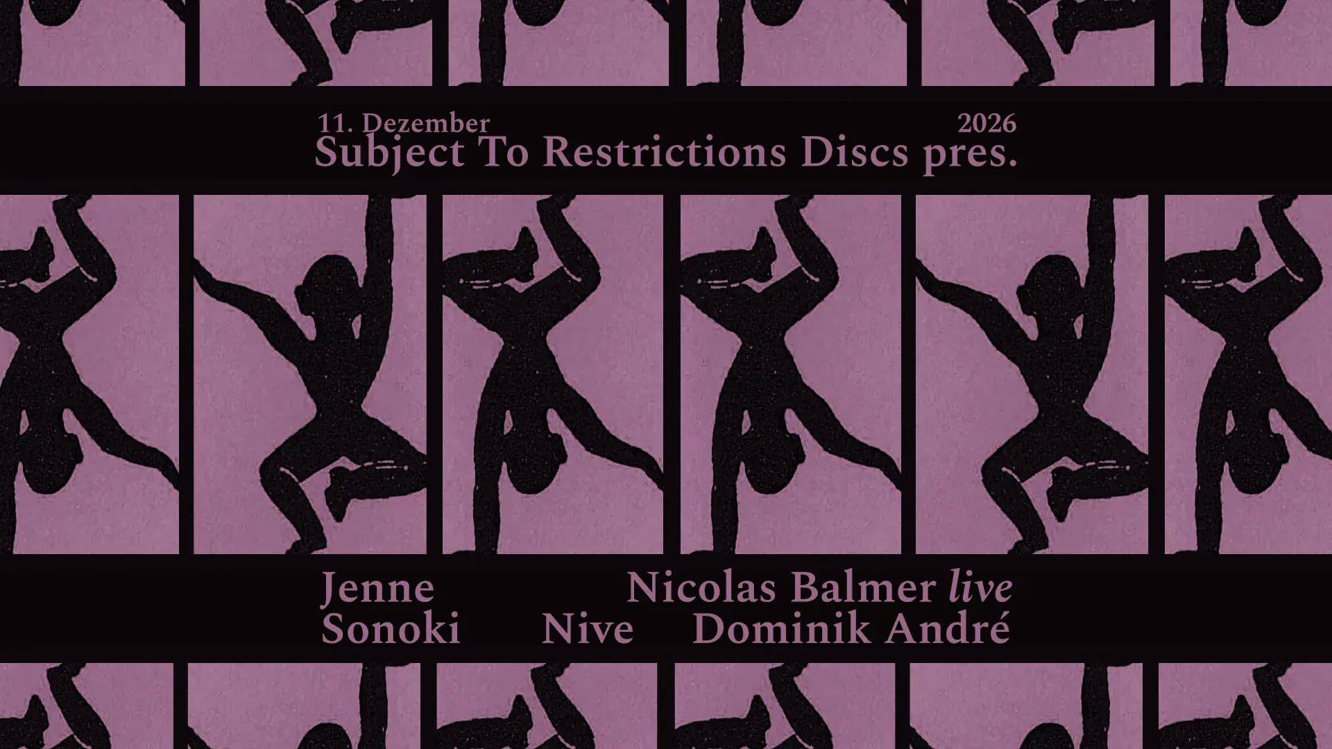 Subject To Restrictions Discs pres. Nicolas Balmer • Jenne • SONOKI • Nive • Dominik André