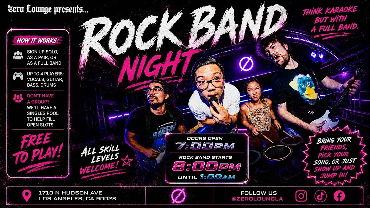Rock Band Night @ Zero Lounge