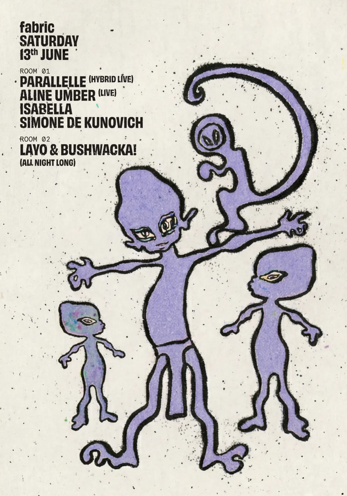 fabric: Parallelle, Layo & Bushwacka, Aline Umber (live), Simone de Kunovich, ISAbella