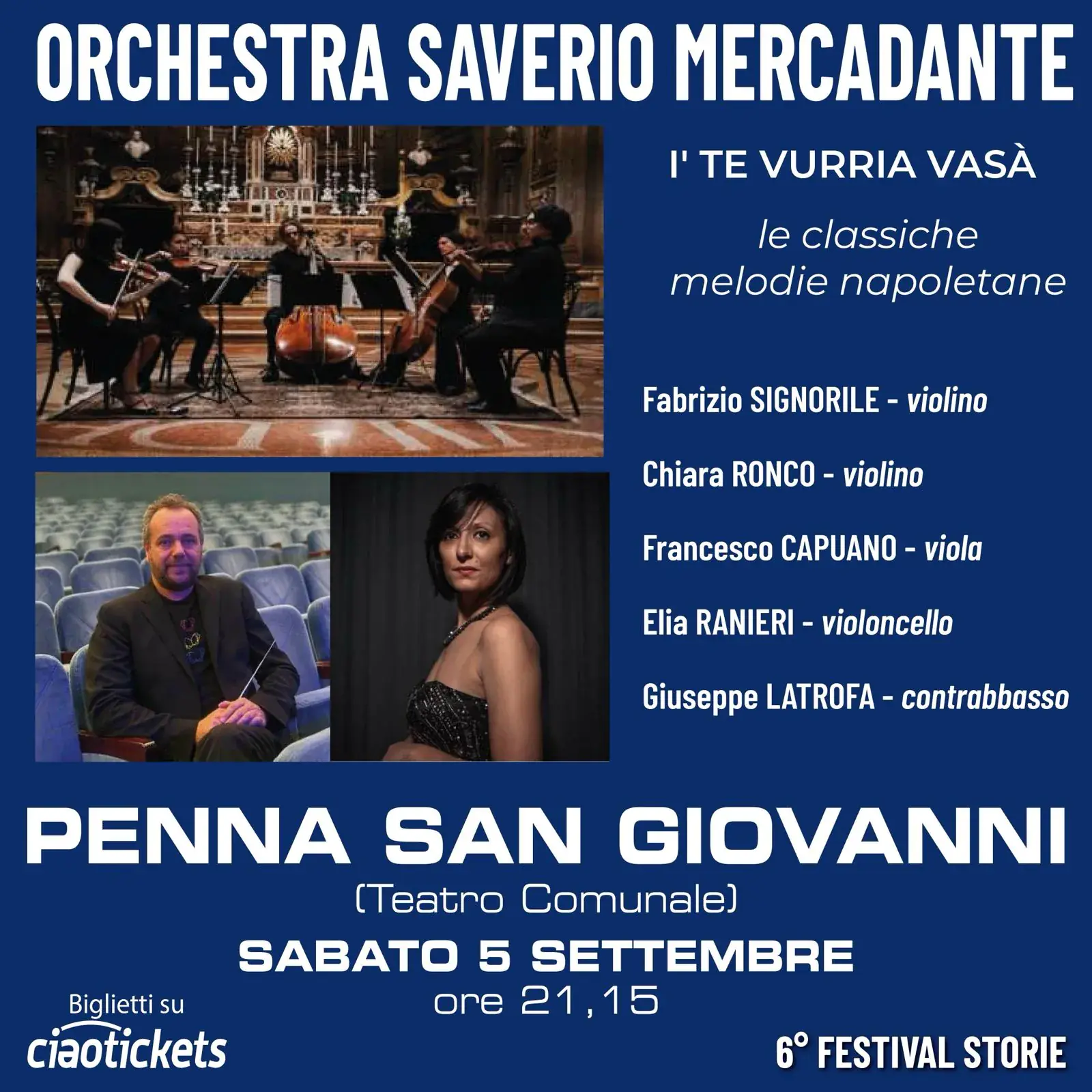 I'te vurria vasà - Concierto de melodías napolitanas - Festival Storie