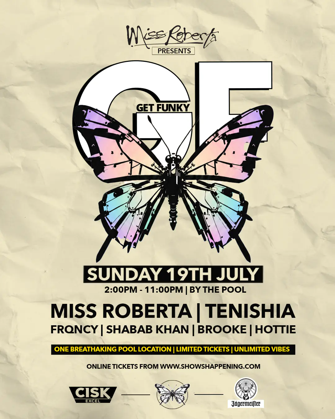 GET FUNKY BY THE POOL - SUNDAY 19TH JULY