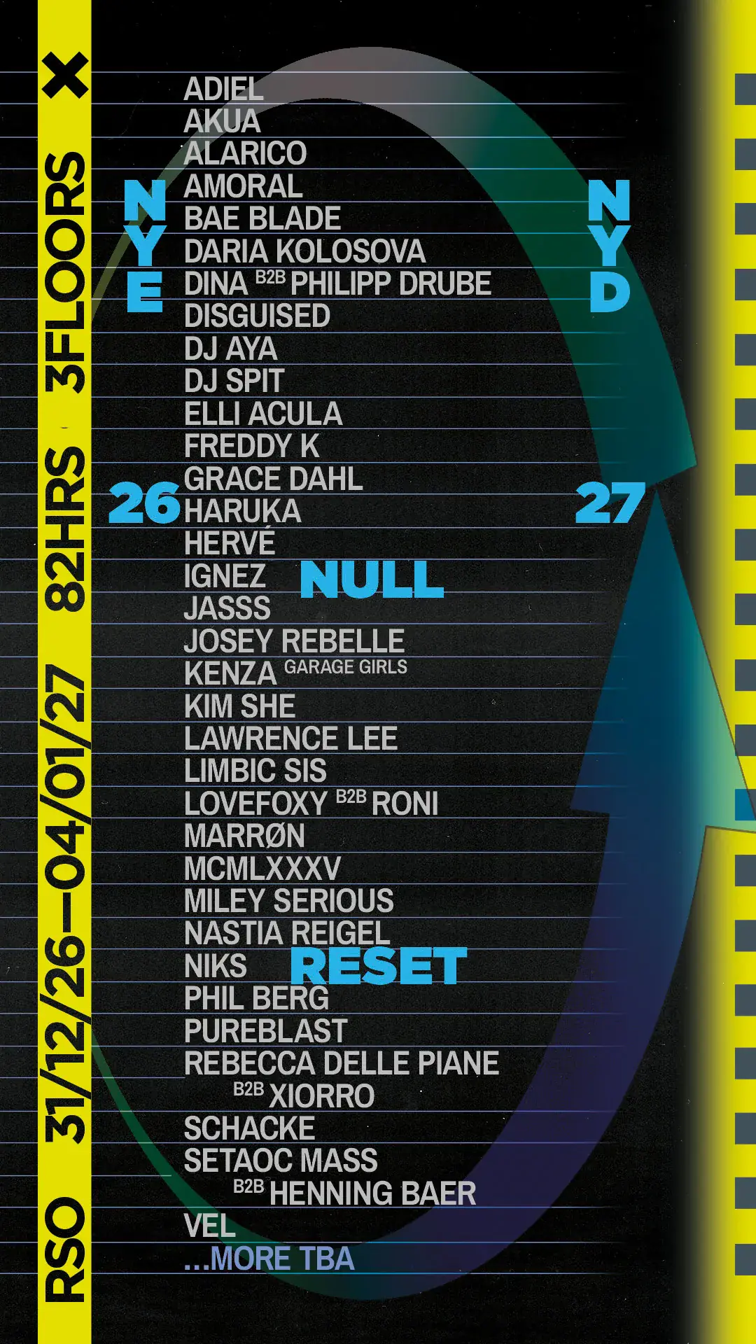 NULL RESET — NYE 82HR WEEKENDER