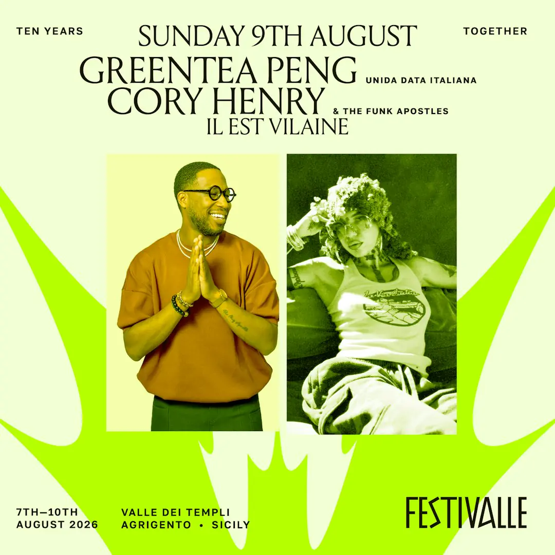 9 agosto Main Stage Pass | Greentea Peng + Cory Henry live + Il Est Vilaine | FestiVall