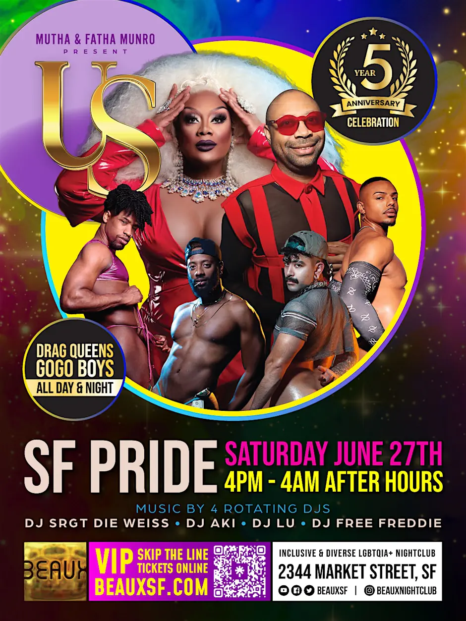 US - BIPOC SF Pride party until 4am AFTERHOURS 4 DJs, Drag & Gogos