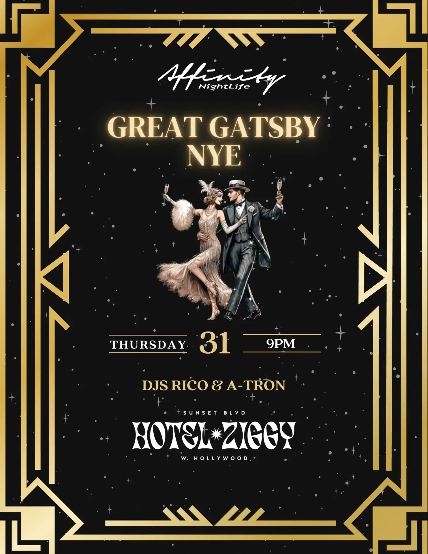 The Great Gatsby Party: NEW YEARS EVE 2027 @ Hotel Ziggy