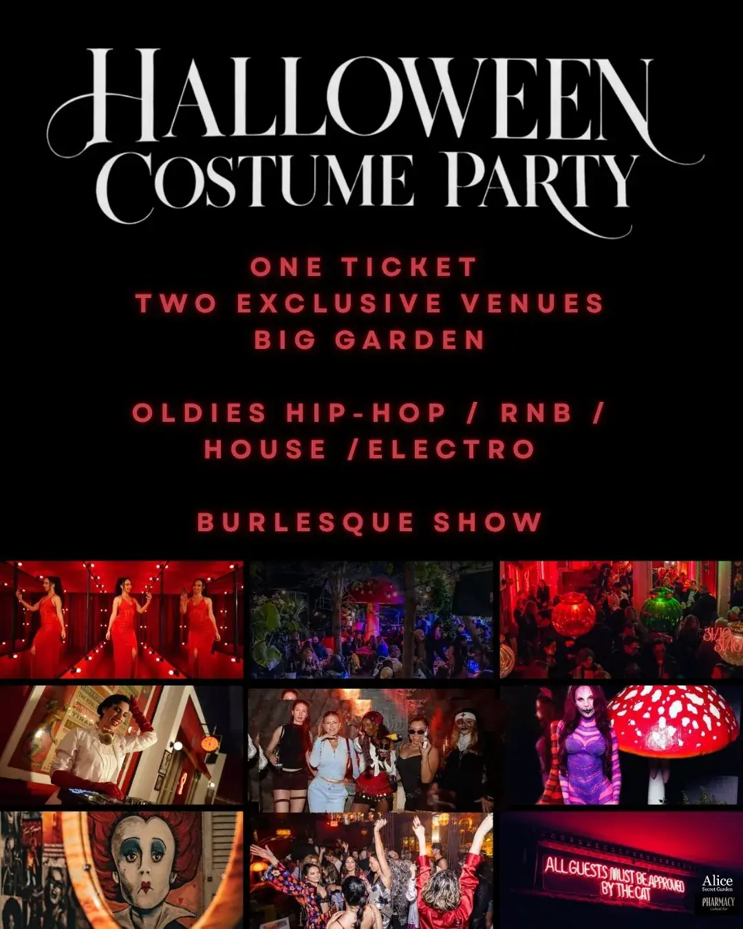 Halloween Costume Party - Oldies RnB / Hip-Hop / Electro / House / Two Venues & Garden