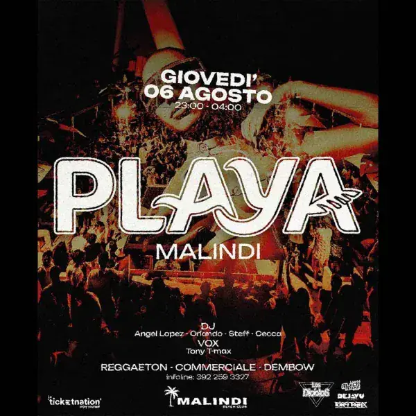 Thursday - Playa Malindi | Malindi Beach Club