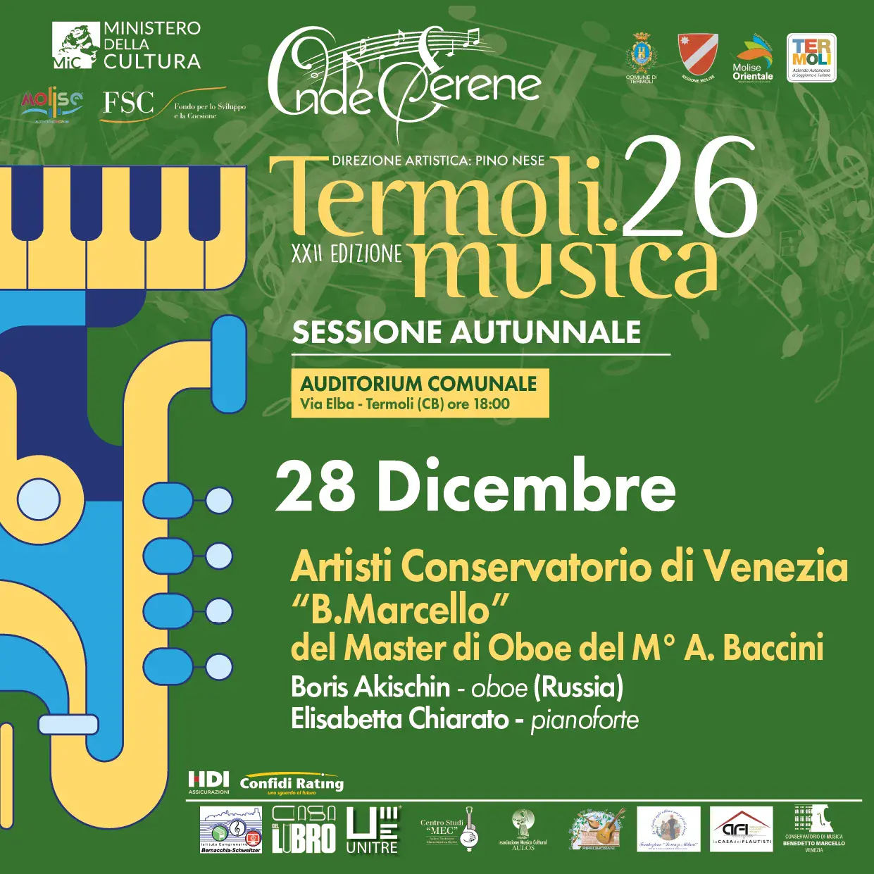 Artisti del Conservatorio di Venezia “B. Marcello” – Master di oboe del M° A. Baccini