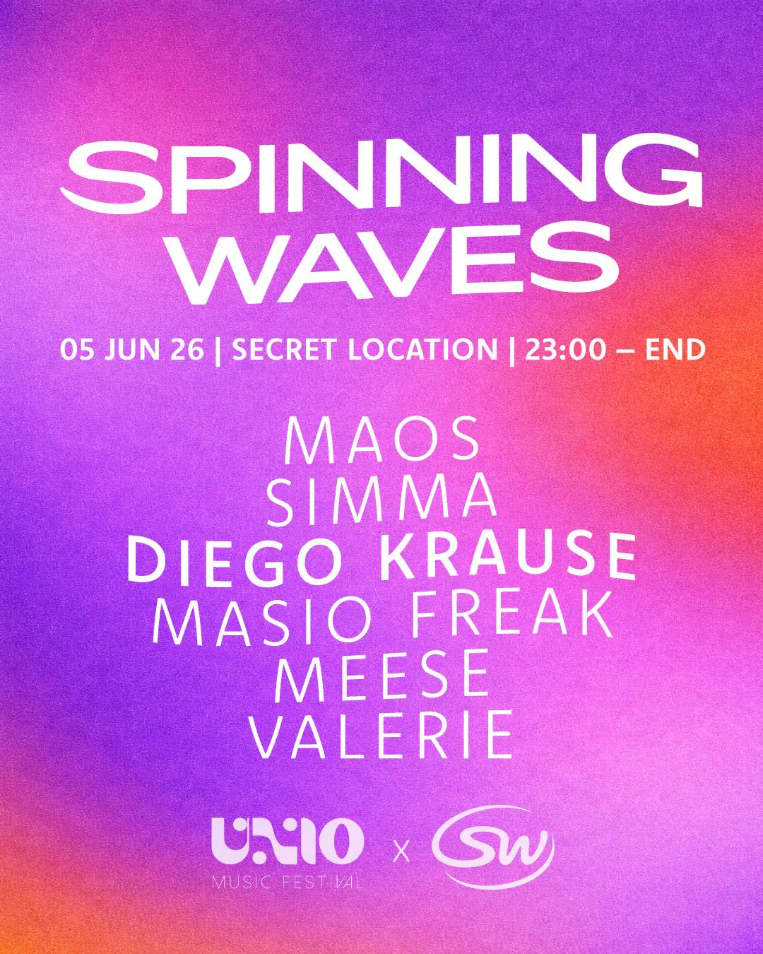 Spinning Waves x UNIO lädt Diego Krause ein