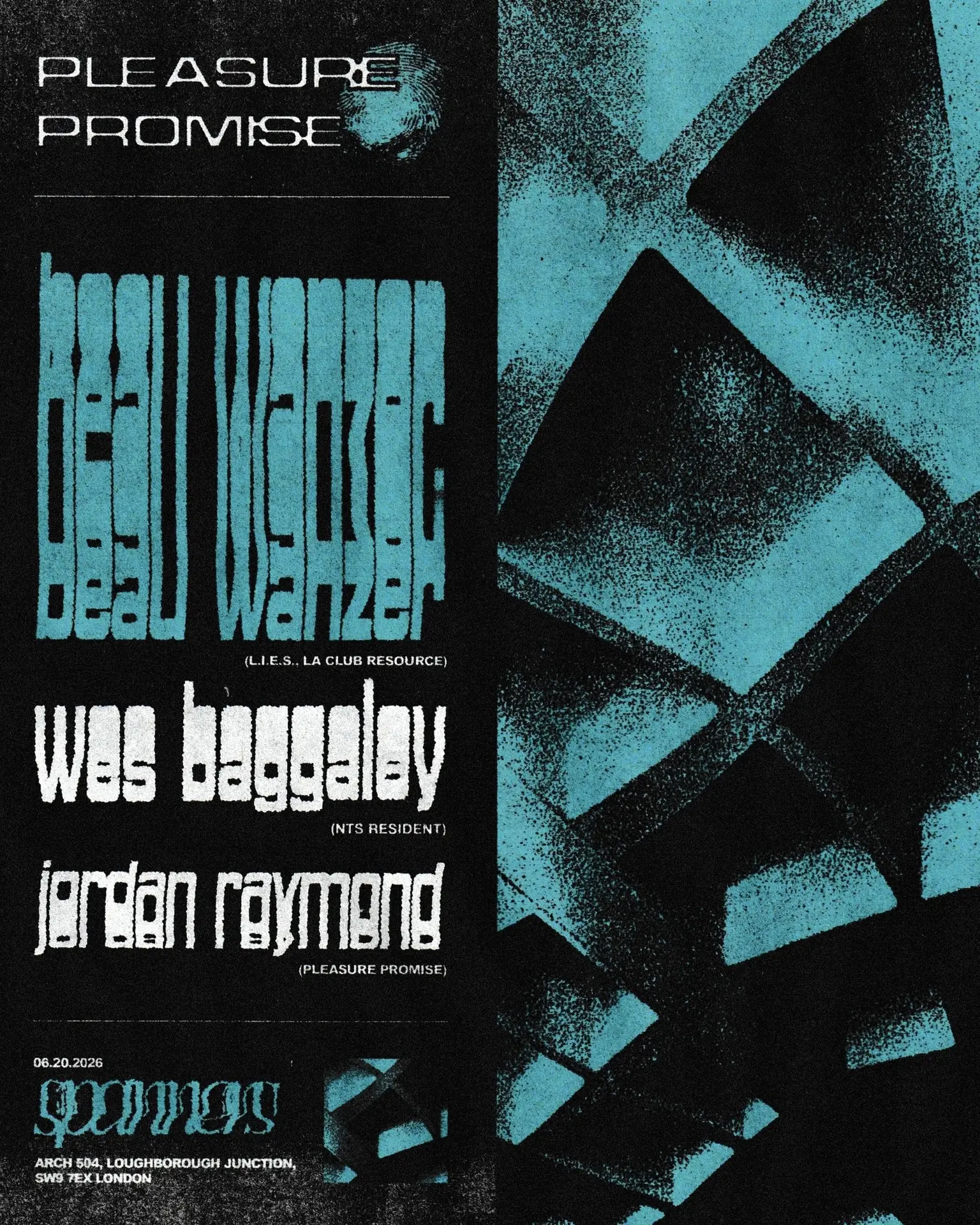 Pleasure Promise presents: Beau Wanzer - Wes Baggaley - Jordan Raymond