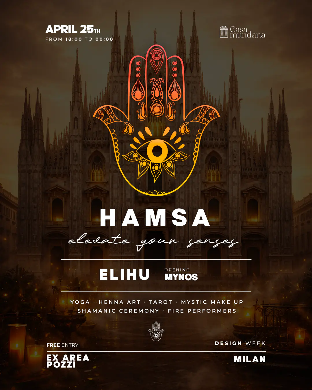 Experiencia Ritual HAMSA Milán - Semana del Diseño 2026