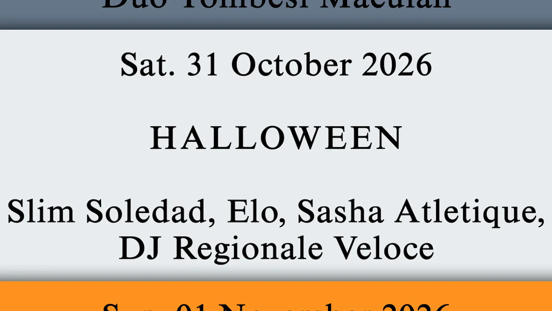 Halloween - Slim Soledad, Elo, Sasha Atletique, DJ Regionale Veloce