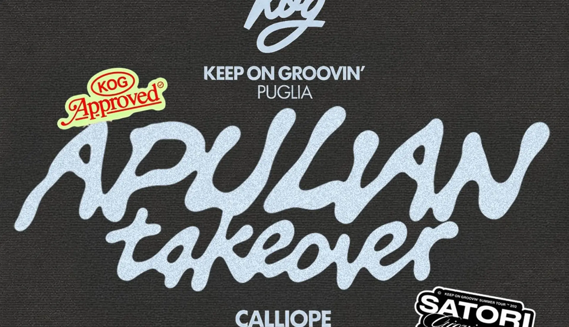 CONTINUEZ À GROOVIN' PUGLIA | CALLIOPE • ÂME INNOCENTE • PLUS D'AMOUR