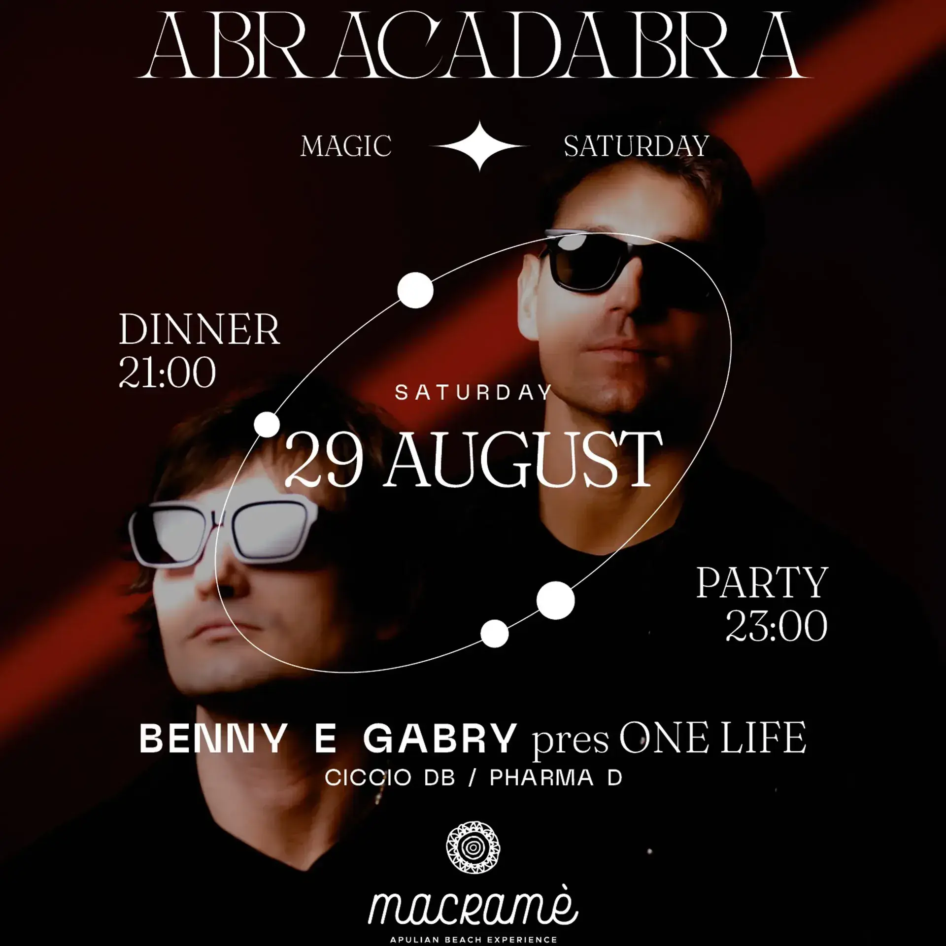 Saturday 29 August ABRACADABRA @ Macramé