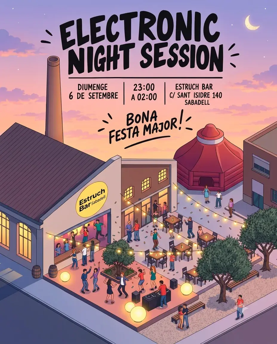 [FESTA MAJOR SABADELL] Estruch Bar presenta: Electrònic Night Session amb PINI B2B SHAYTO