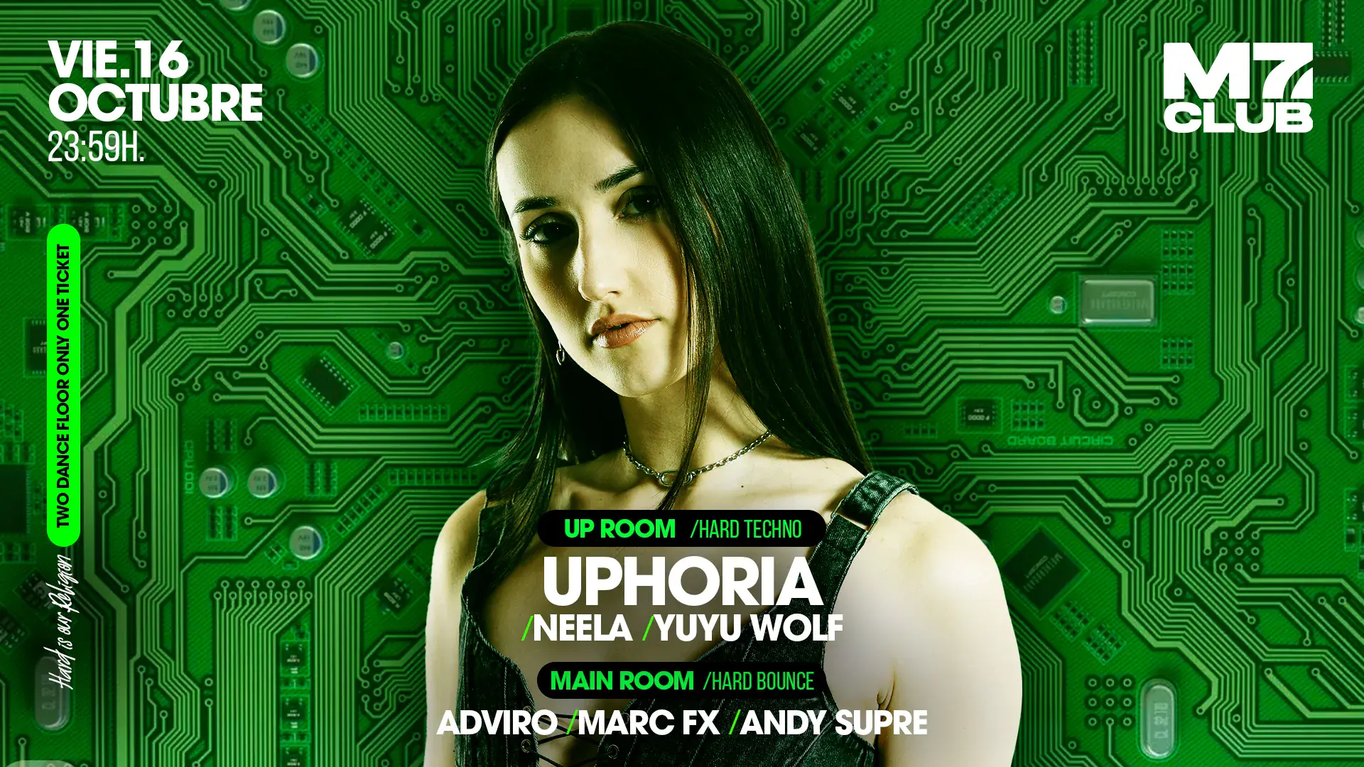 M7 presenta: uphoria, Neela, Yuyu Wolf, Adviro, Marc FX, Andy Supre