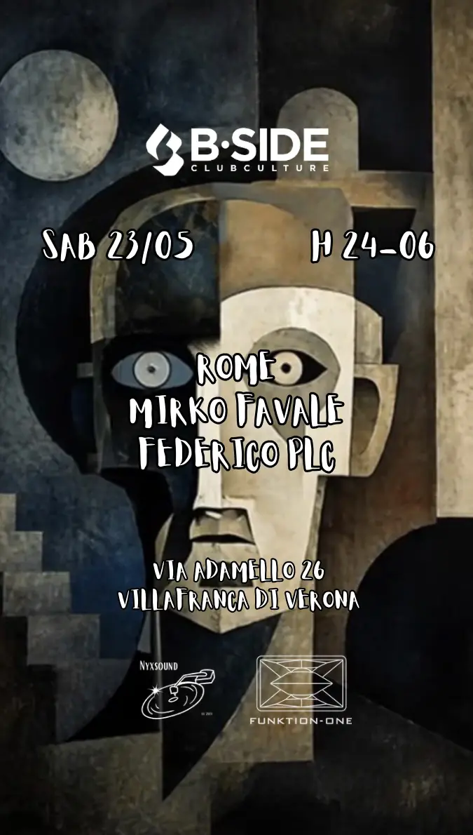 23 / 05 B-SIDE presents Rome (IT) with Mirko Favale and Federico Plc
