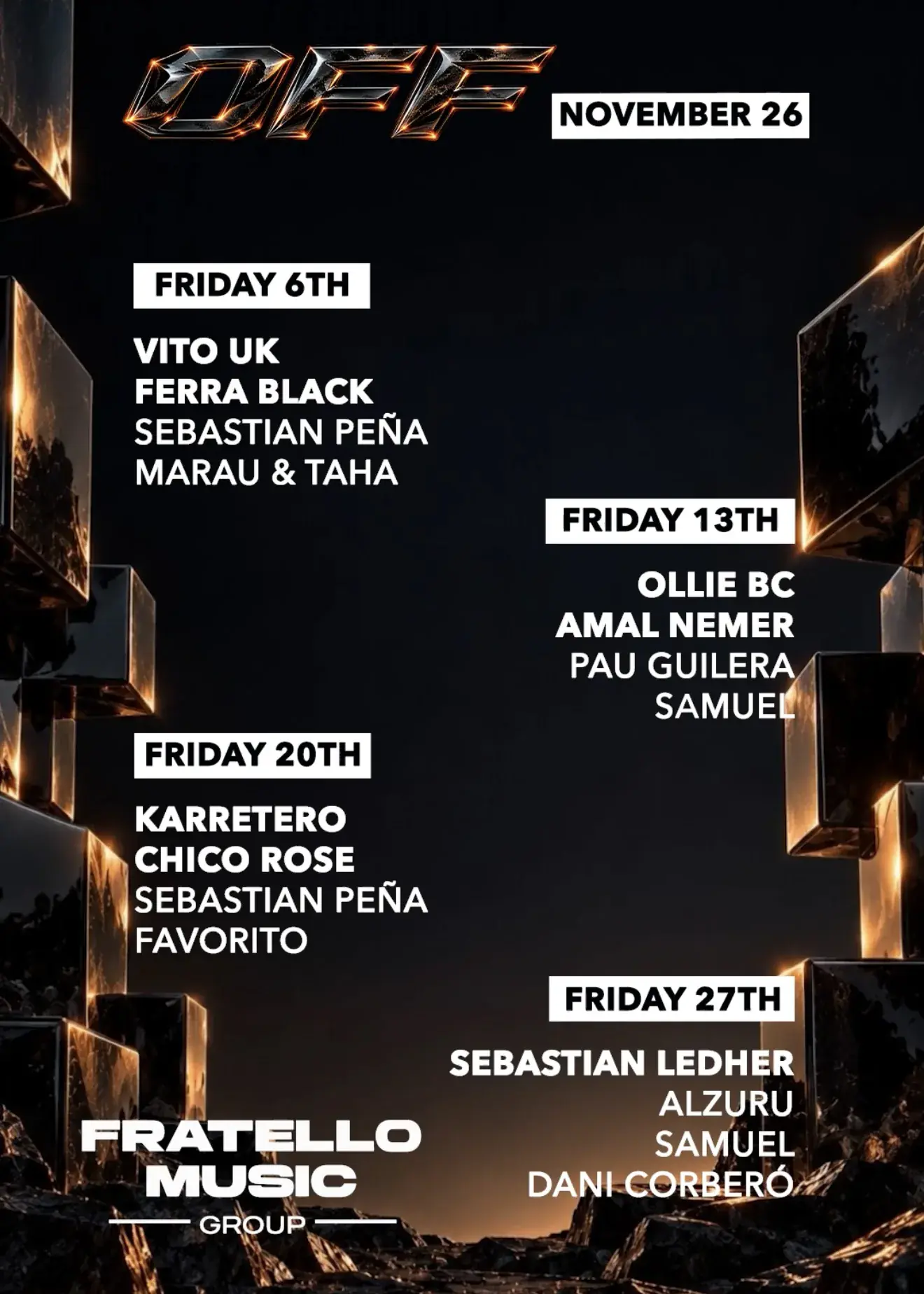 OFF & FRATELLO pres. OLLIE BC & AMAL NEMER im Nix