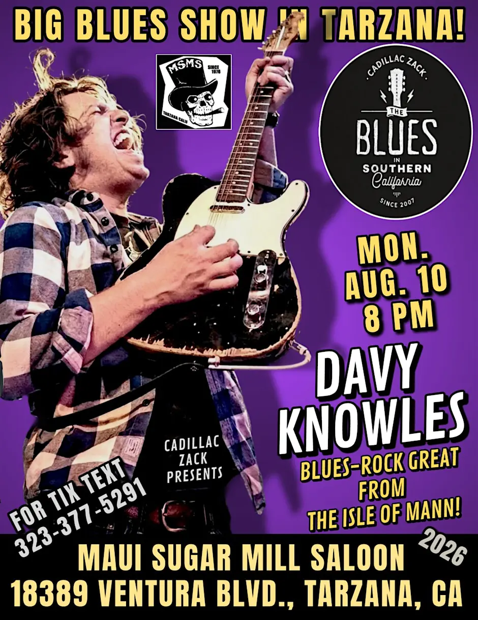 DAVY KNOWLES - Blues-Rock Guitar Great from The Isle Of Mann - in Tarzana!