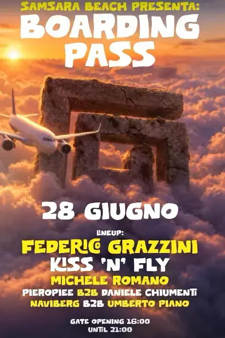 Boarding Pass al Samsara Riccione