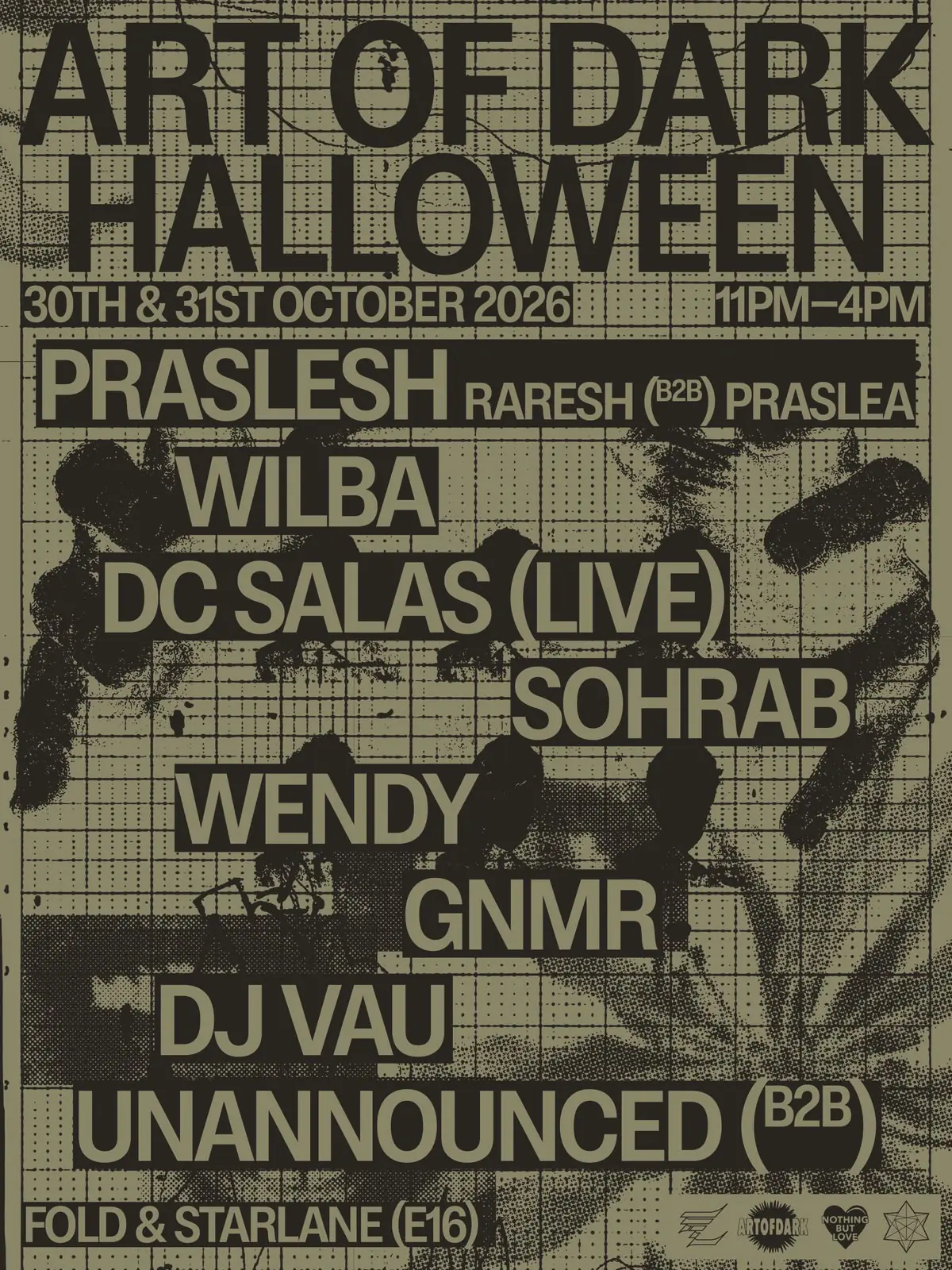 Art Of Dark - Halloween - Praslesh (Raresh B2B Praslea), DC Salas (live), GNMR, Wendy + more