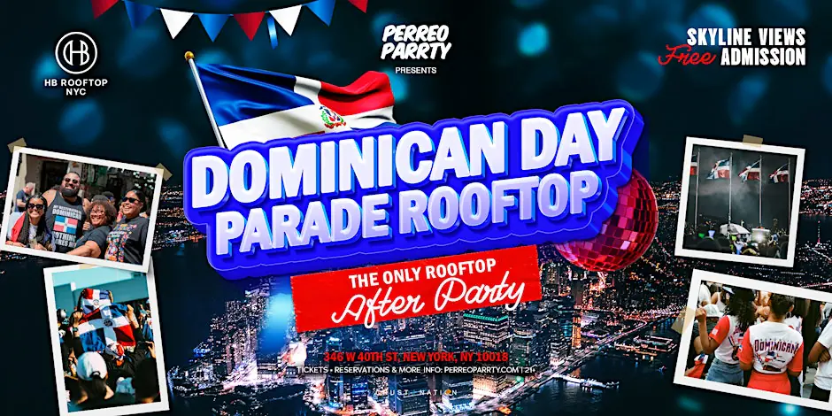 Rooftop Dominican Parade After Party Skyline Views Perreo Parrty