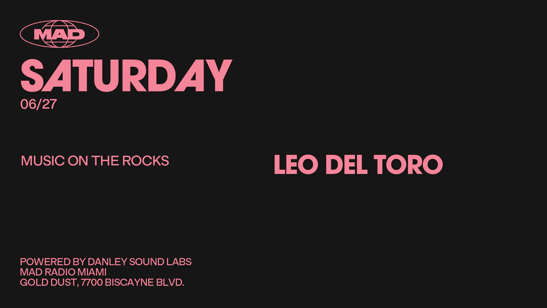 MUSIC ON THE ROCKS: Leo Del Toro