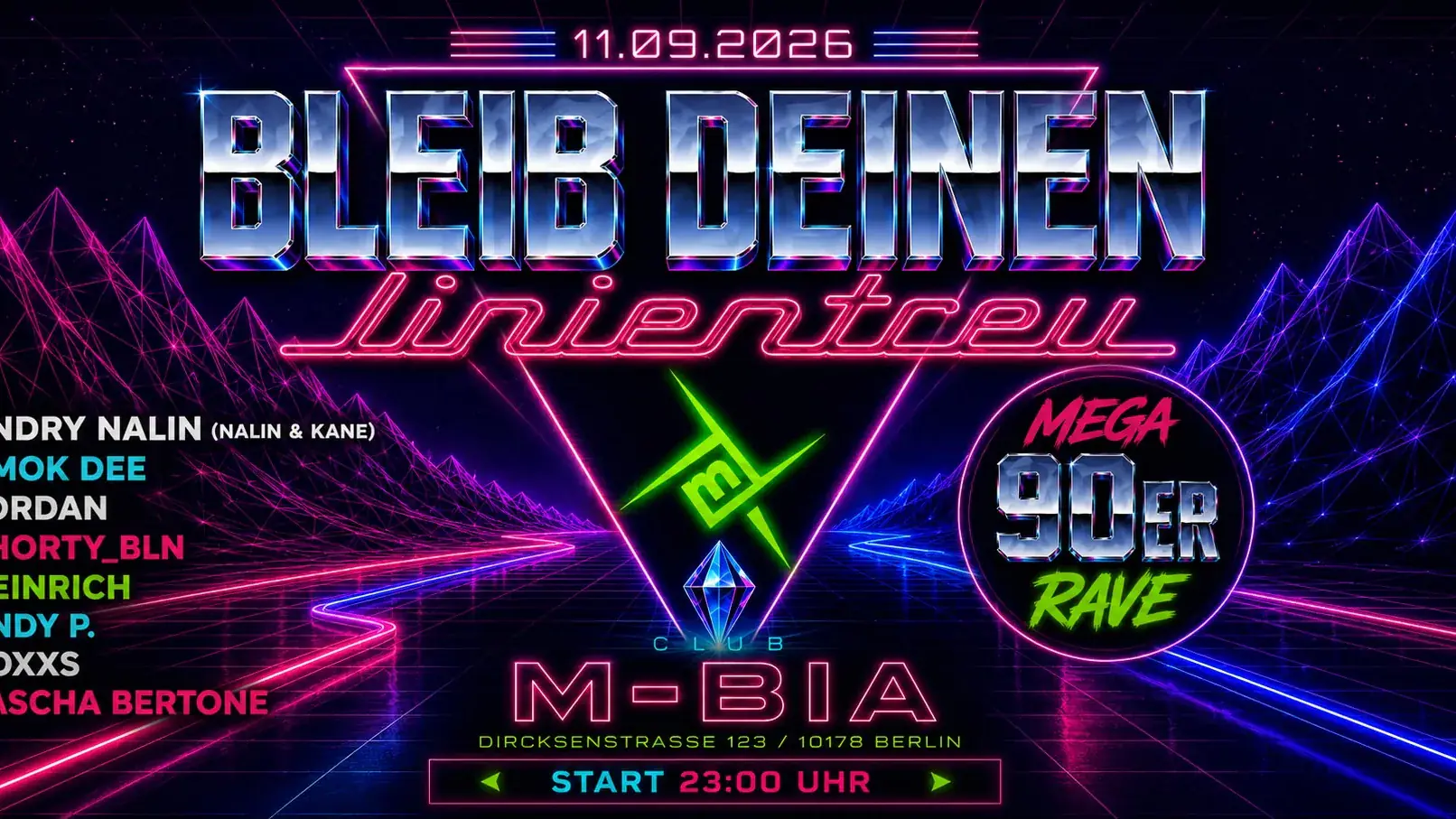 Bleib deinen Linientreu vs. Mega 90er Rave