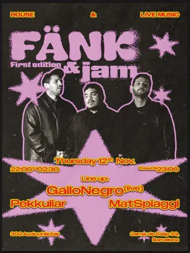 FÄNK & JAM #01 au 303 — Gallo Negro (Live Band) / pekkuliar / Mat Spiaggi