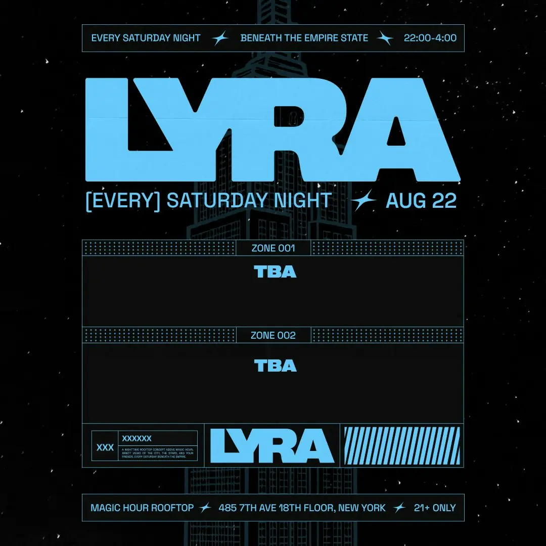 Fête sur le toit Lyra - 22/08