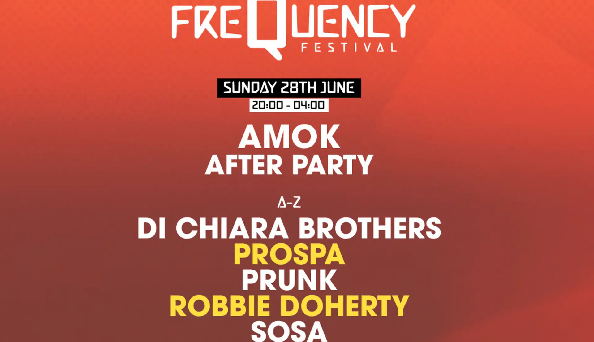 Frequency Festival Sunday: Prospa, Di Chiara Brothers, Sosa + more