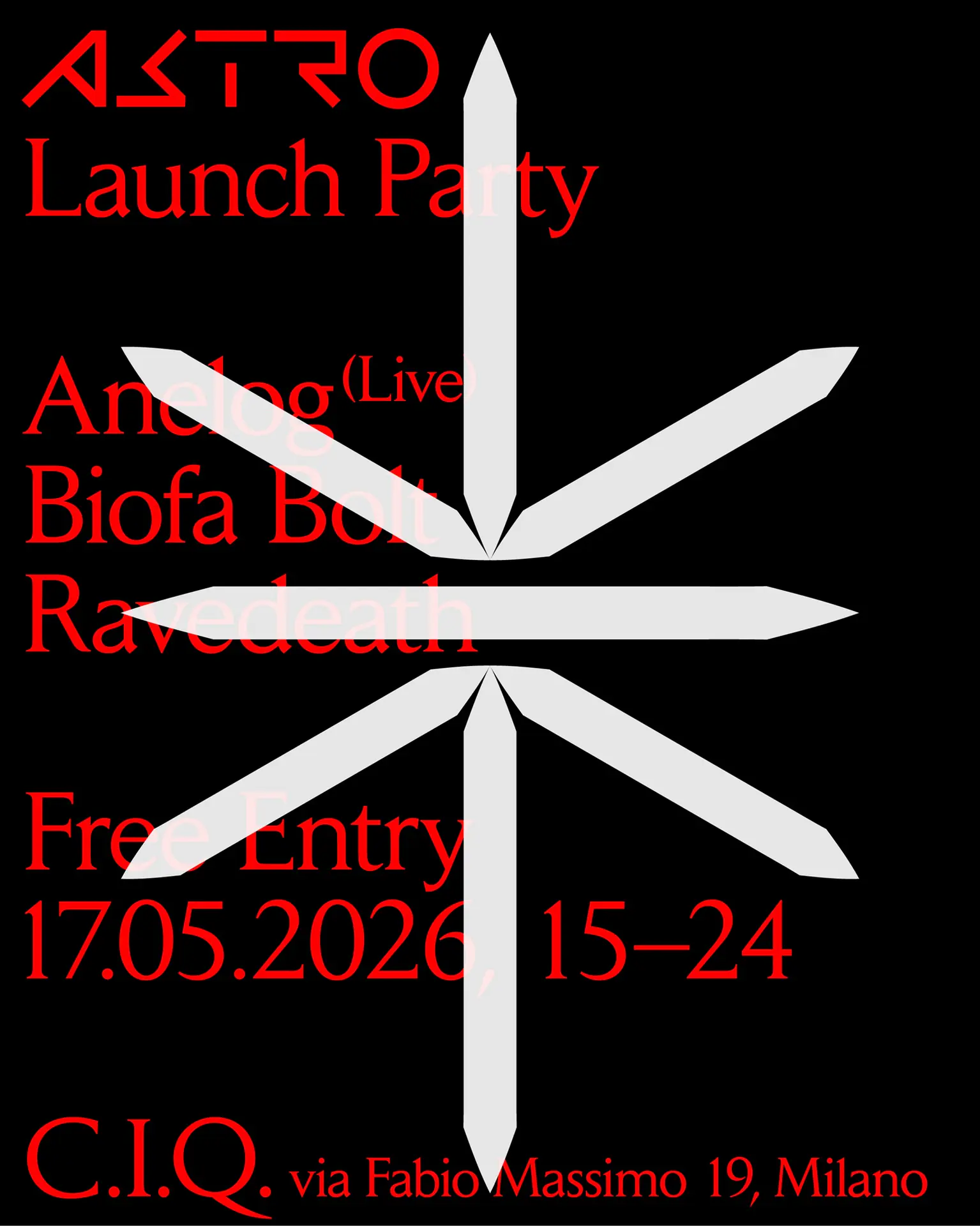 Astro pres.Chapter 0 with Anelog (live), Biofa Bolt, Ravedeath