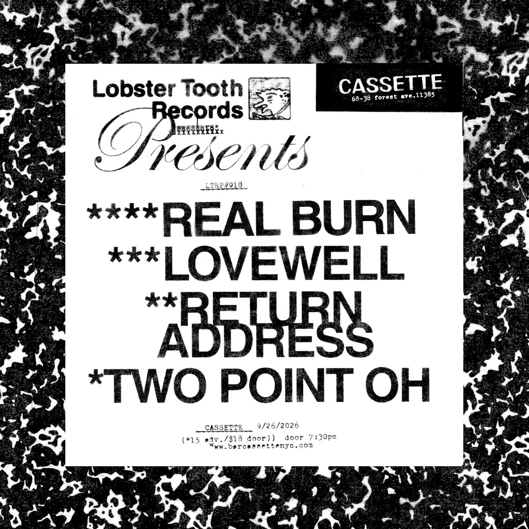 LOBSTER TOOTH RECORDS PRESENTS: SPIN, RETURN ADDY, LOVEWELL, TWO POINT OH