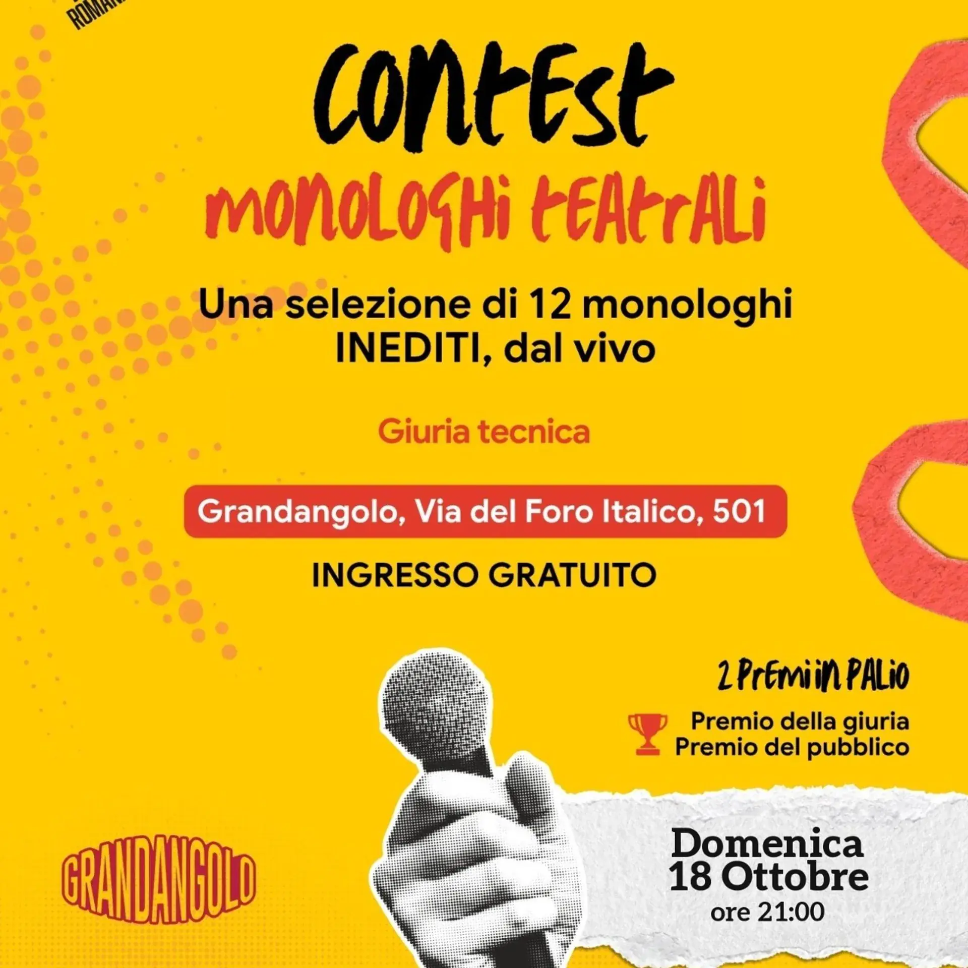 Concours de monologues théâtraux – L’Angolo Culturale