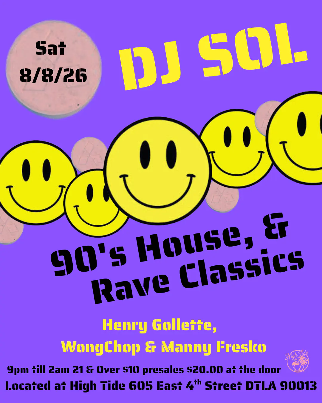 90's House and Rave Classics with Dj Sol, Henry Gollette, Manny, Bobby
