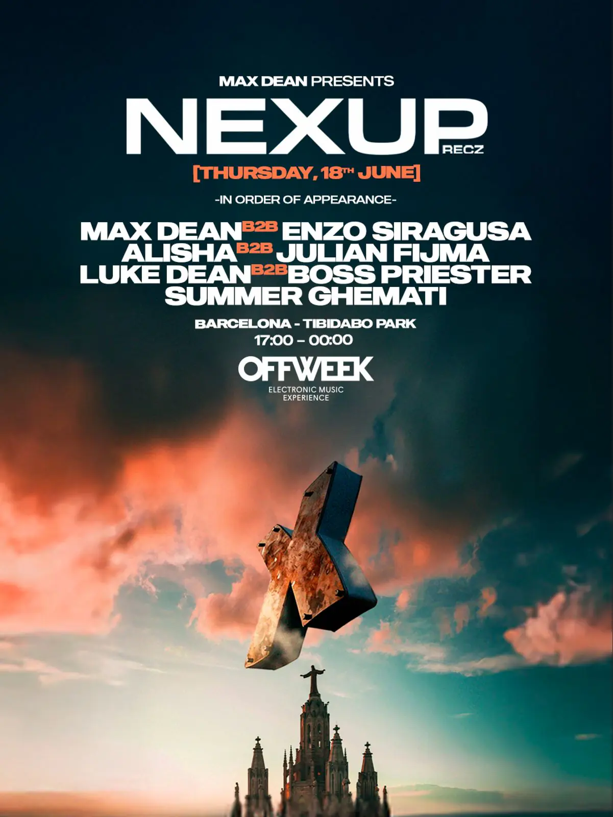 Max Dean presents NEXUP at Tibidabo Park w / Enzo Siragusa
