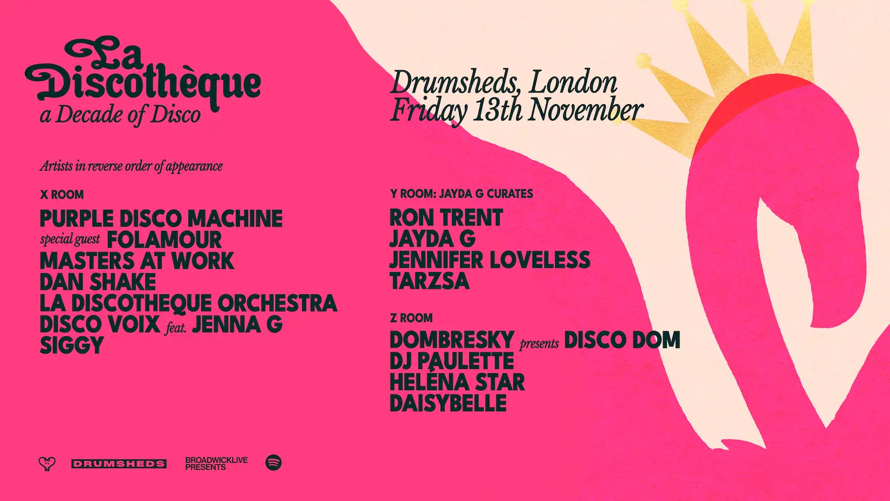 La Discothèque with Purple Disco Machine, Folamour, Dan Shake, Ron Trent, Jayda G