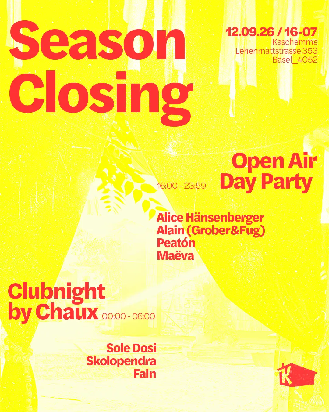 SEASON CLOSING / / Open Air & Clubnight
