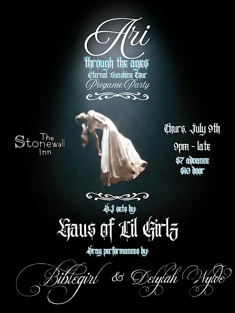 ARI THROUGH THE AGES: eternal sunshine tour pregame party