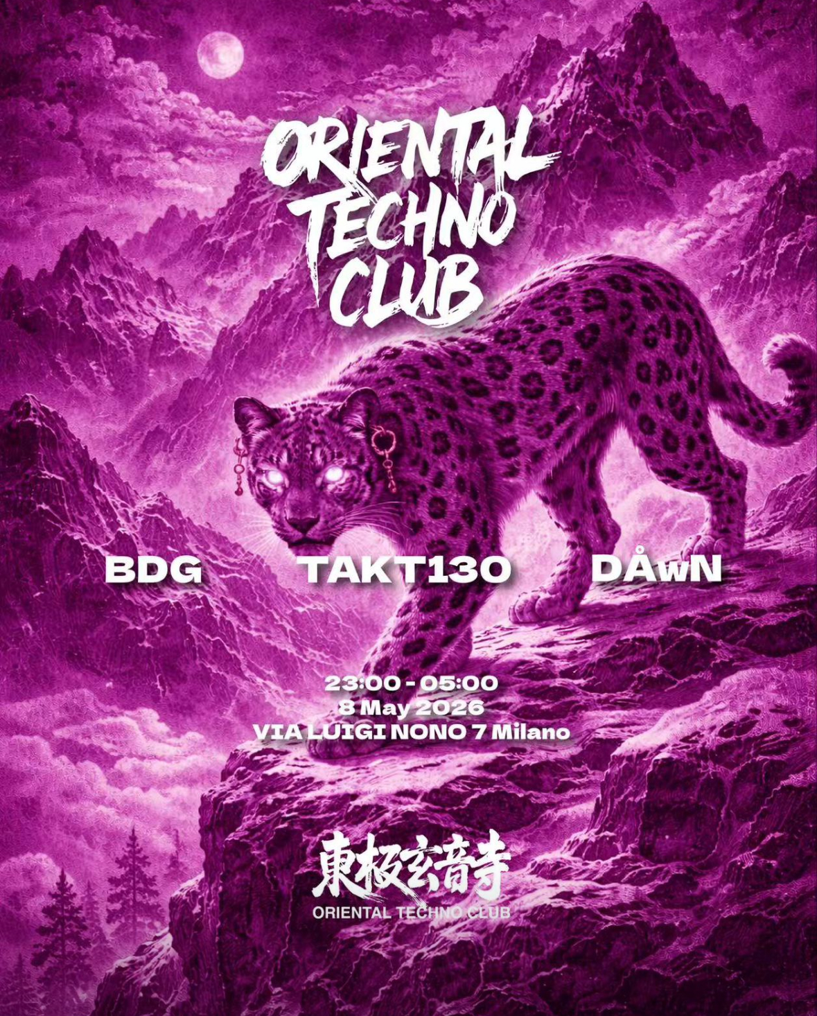 Oriental Techno Club - 東極玄音寺: TAKT130, DÅwN, Bdg - Tickets on RA Guide