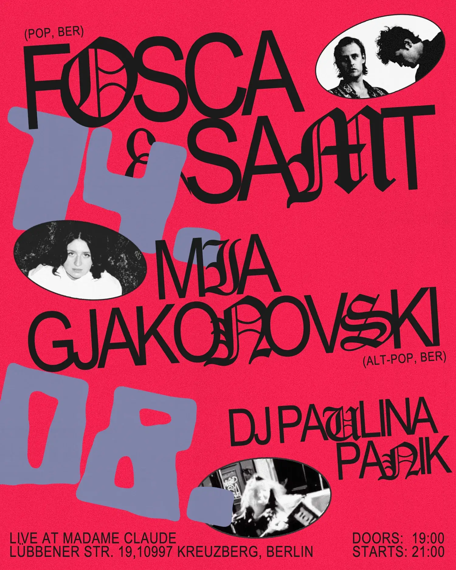 Fosca & Samt + Mia Gjakonovski + Paulina Panik (DJ-Set)