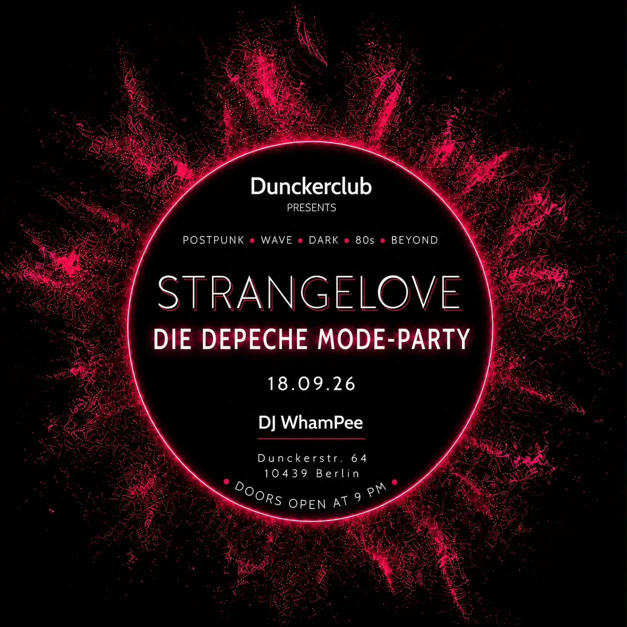'STRANGELOVE' Die Depeche Mode Party