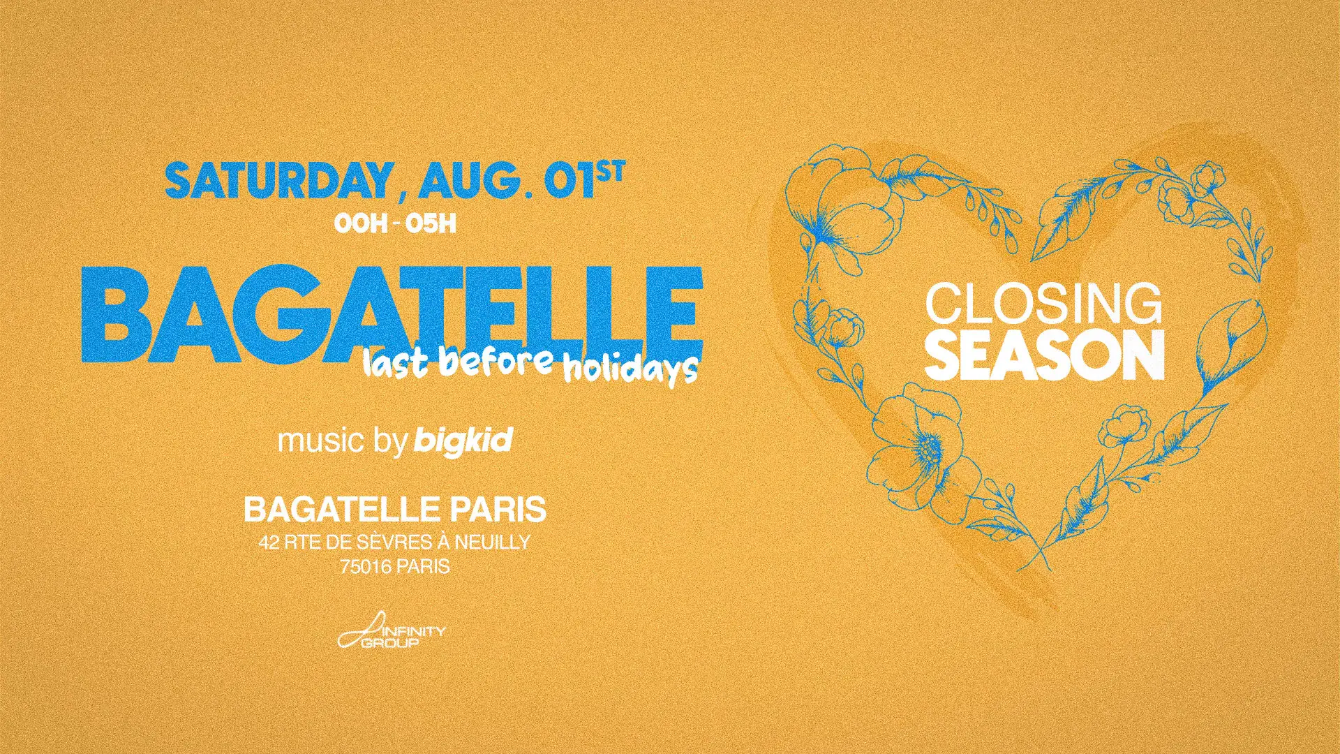 Samedi 01 Août - Bagatelle - The Last Of The Season