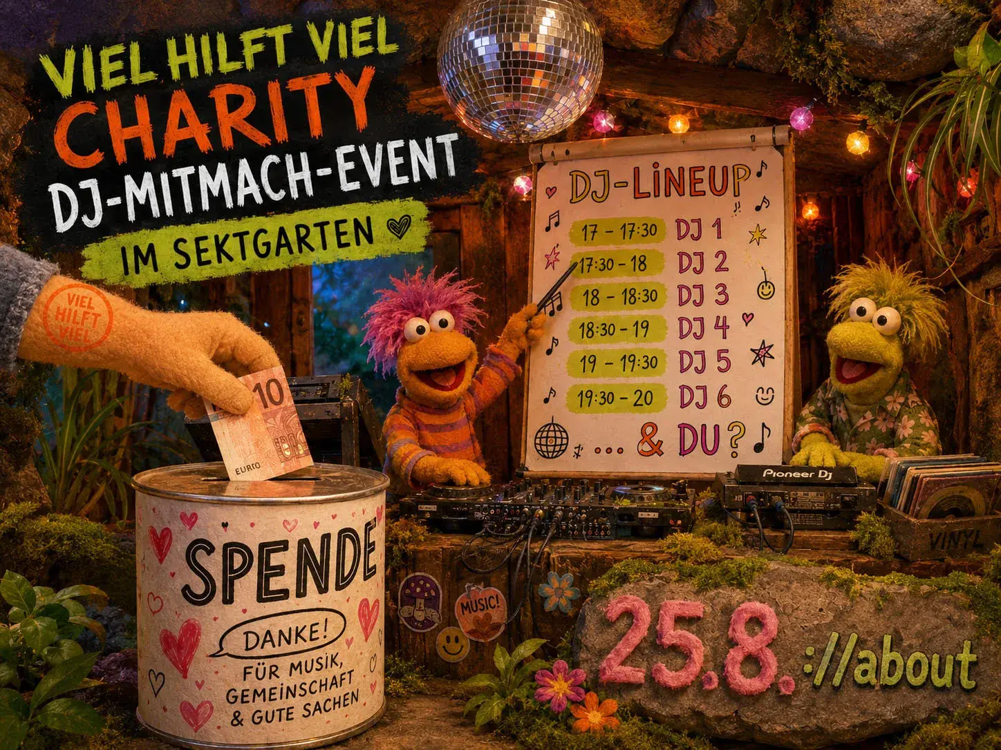 / / sektgarten x viel hilft viel [free entry & open air]