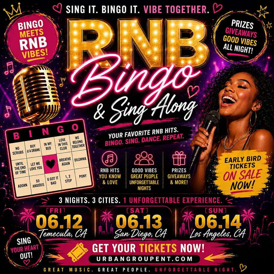 RnB Bingo & Sing Along Los Angeles, CA