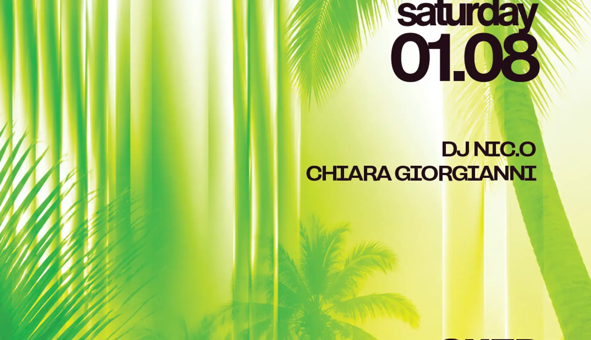 Sabato 01.08 - SATURDAY NIGHT - SHED SUMMER CLUB