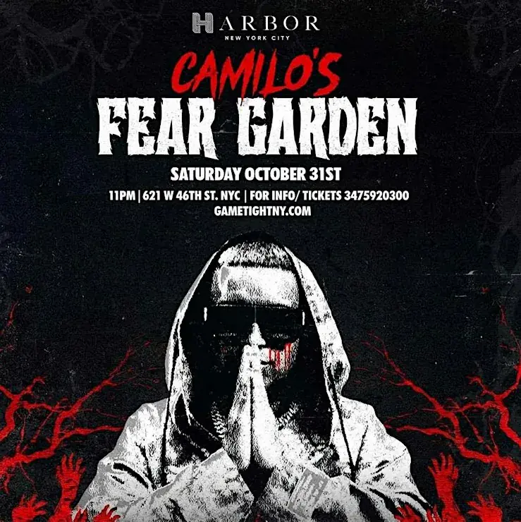 HARBOR NYC Halloween Fear Garden : DJ Camilo en live