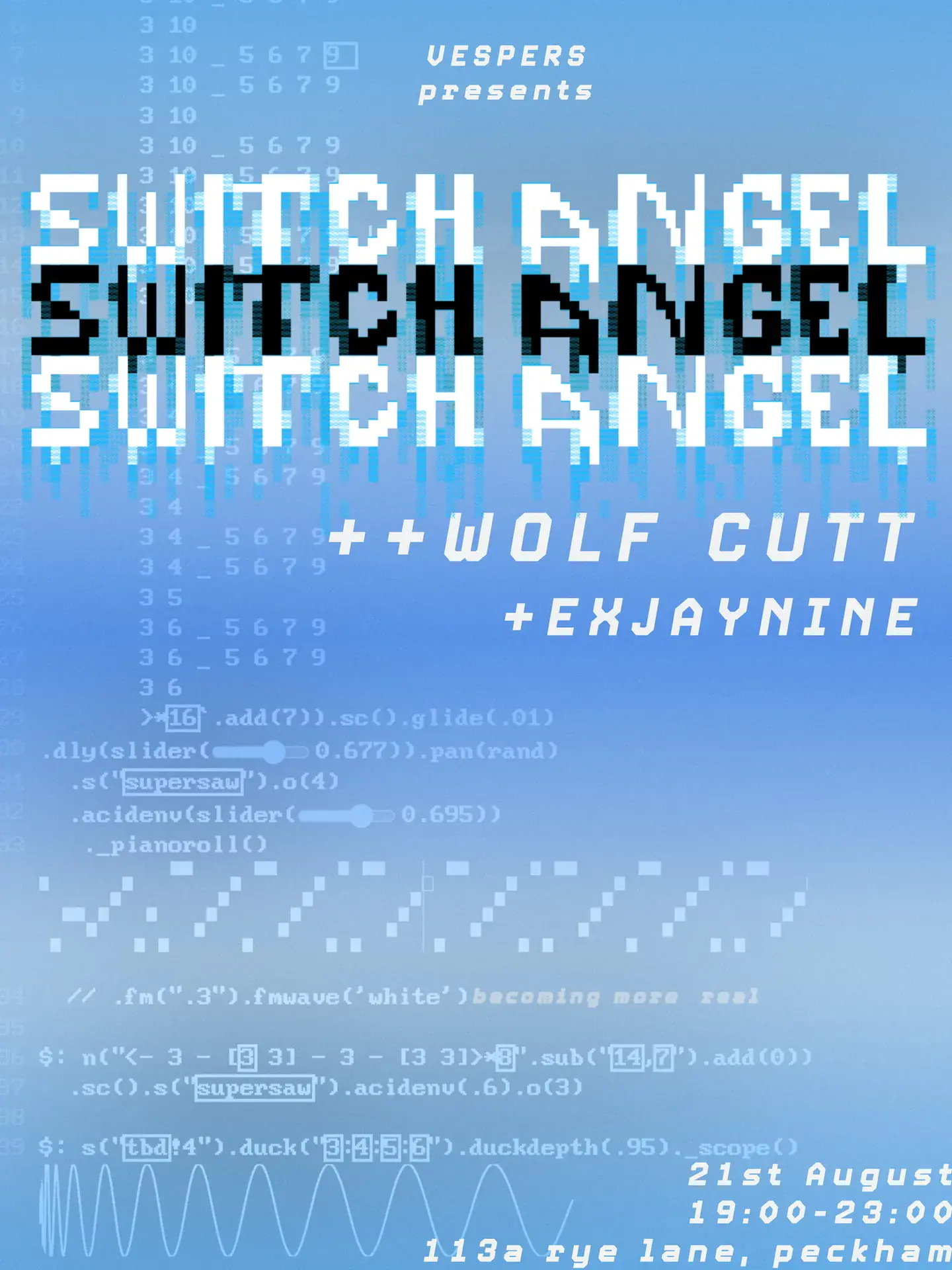 Vespers present: Switch Angel, Wolf Cutt, Exjaynine