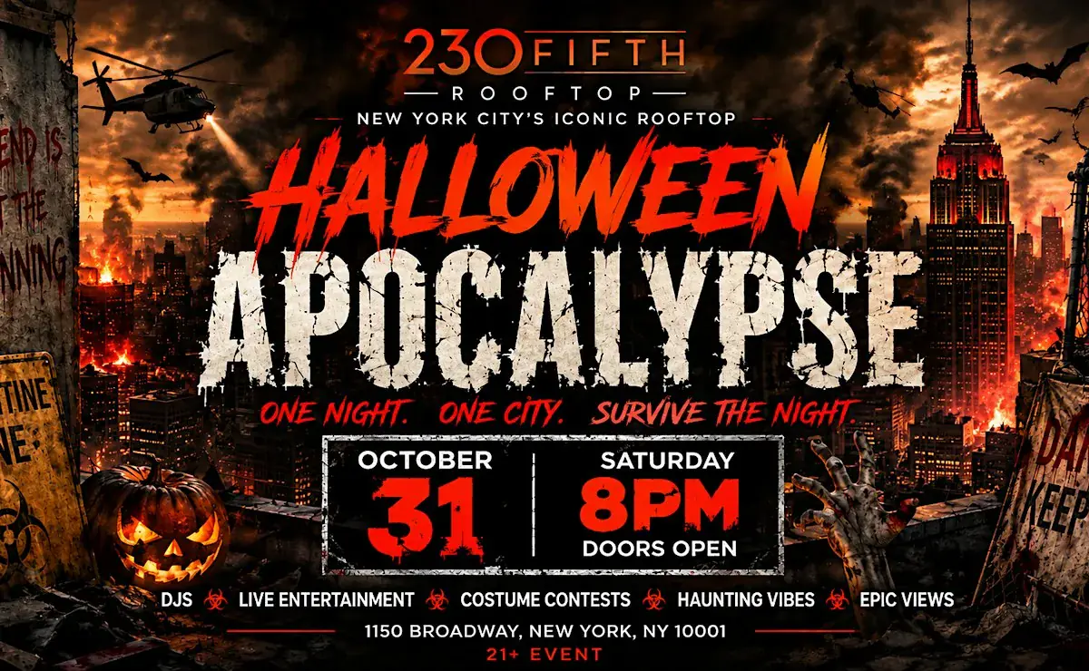 Soirée Halloween Apocalypse Saturday @230 Fifth Rooftop